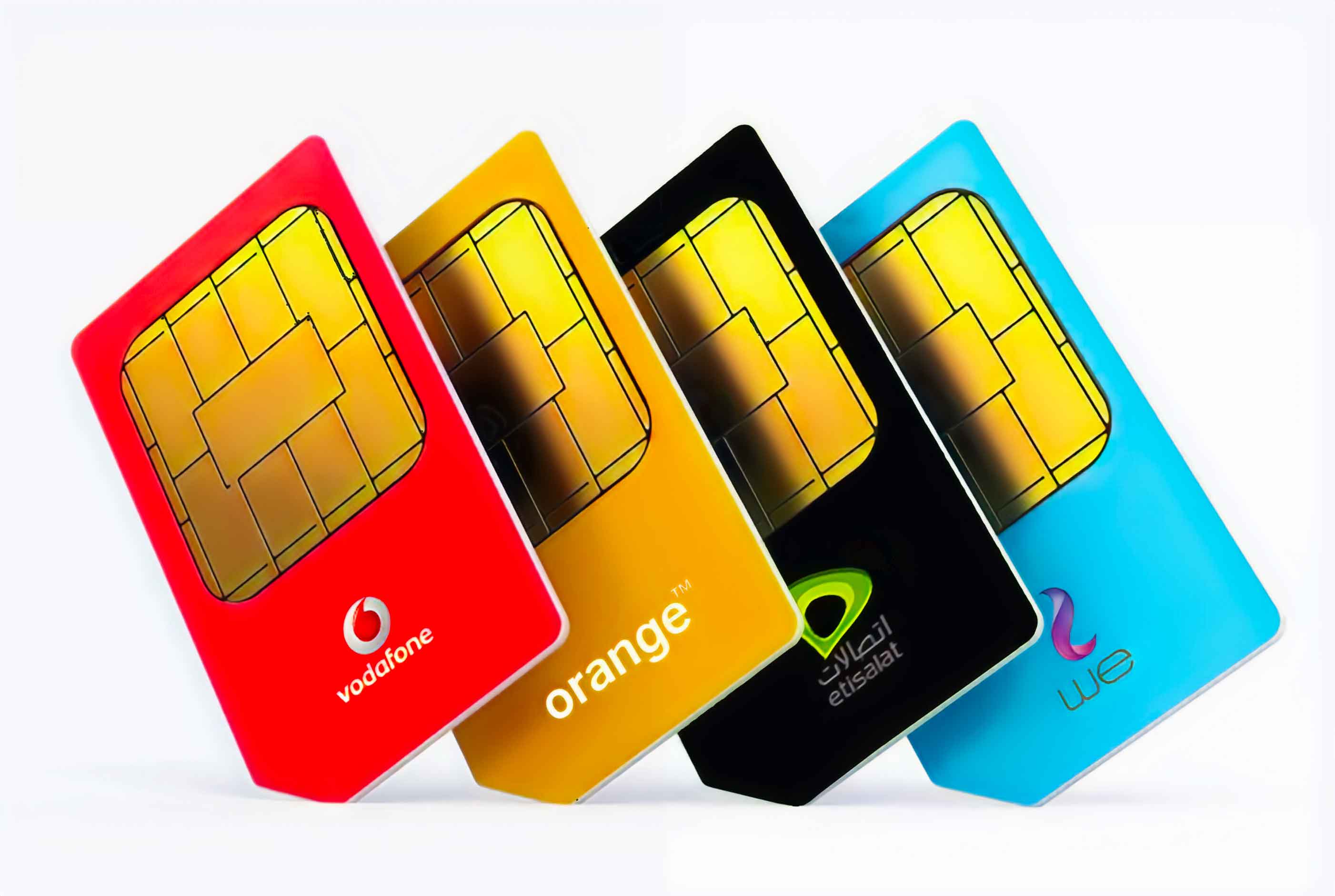 SIM card degli operatori telefonici egiziani